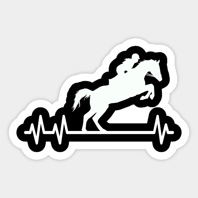 Equestrian Heartbeat Horses Pulse Rider Sticker by Foxxy Merch